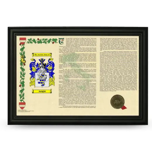 Arrighi Armorial Landscape Framed - Black