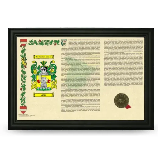 Arsu Armorial Landscape Framed - Black