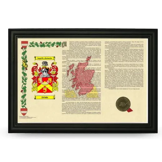Artain Armorial Landscape Framed - Black