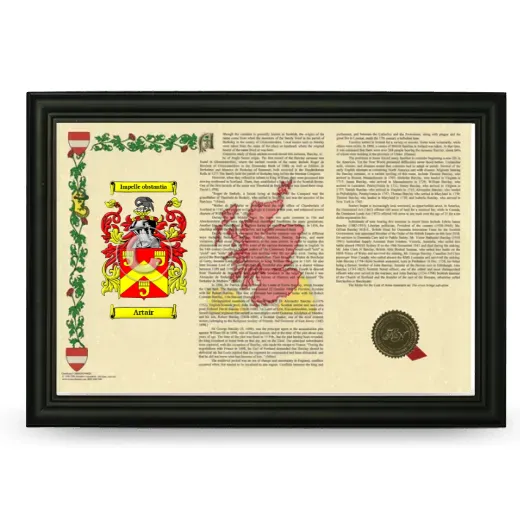 Artair Armorial Landscape Framed - Black