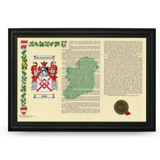 Artel Armorial Landscape Framed - Black