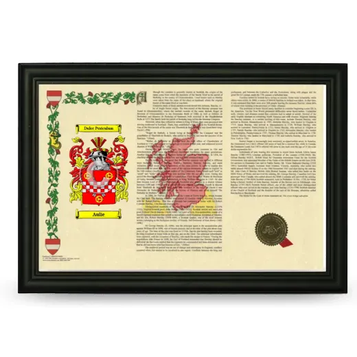 Aulie Armorial Landscape Framed - Black