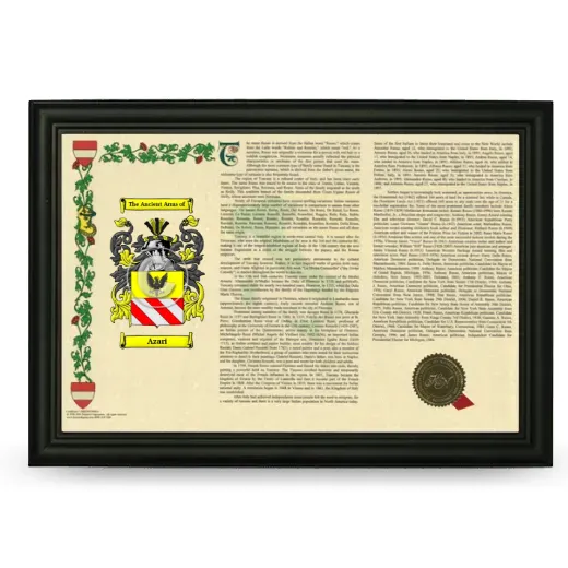 Azari Armorial Landscape Framed - Black