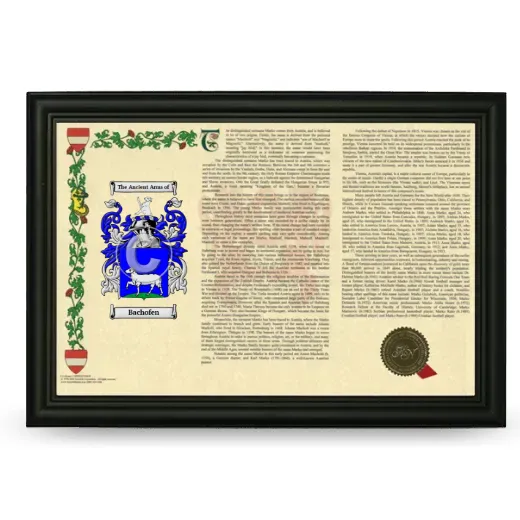 Bachofen Armorial Landscape Framed - Black