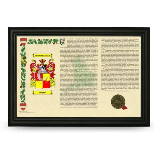 Baigent Armorial Landscape Framed - Black