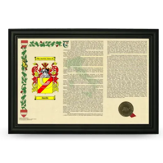 Bardis Armorial Landscape Framed - Black