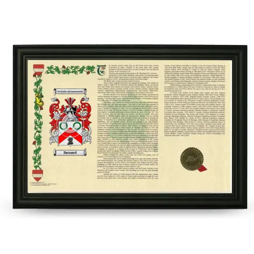 Barnard Armorial Landscape Framed - Black