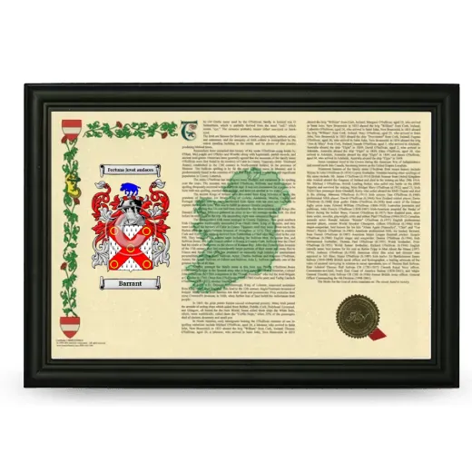Barrant Armorial Landscape Framed - Black