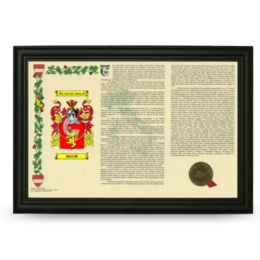 Bartoli Armorial Landscape Framed - Black