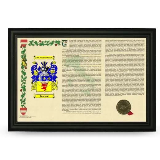 Bastiani Armorial Landscape Framed - Black
