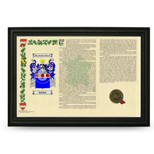 Bastien Armorial Landscape Framed - Black
