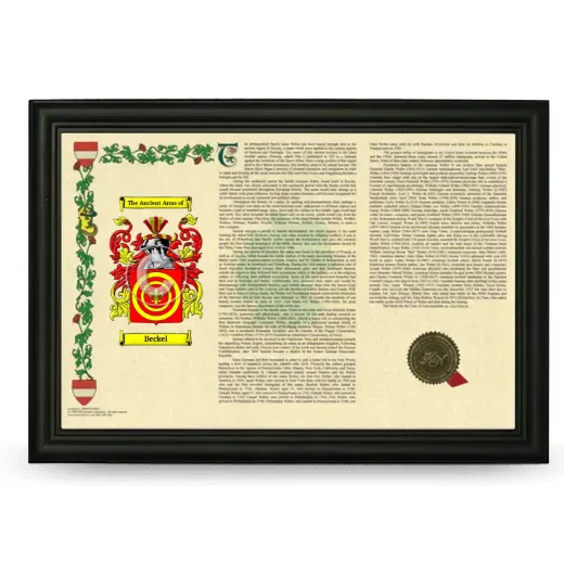 Beckel Armorial Landscape Framed - Black