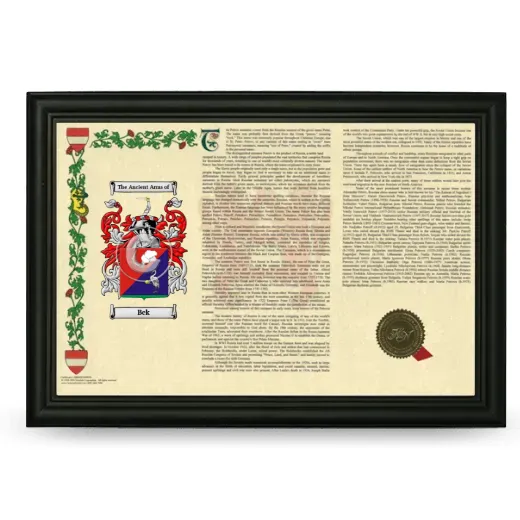 Bek Armorial Landscape Framed - Black