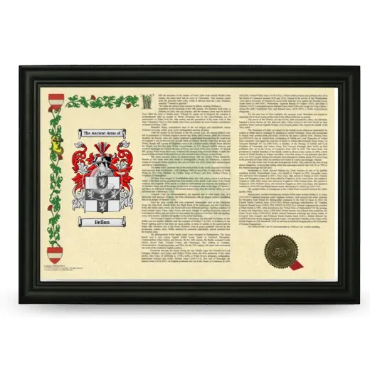 Bellon Armorial Landscape Framed - Black