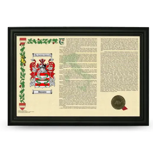 Bizzarro Armorial Landscape Framed - Black