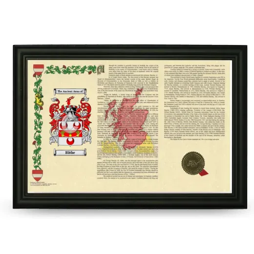 Blithe Armorial Landscape Framed - Black