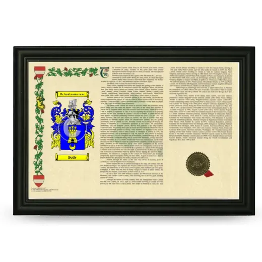 Boily Armorial Landscape Framed - Black