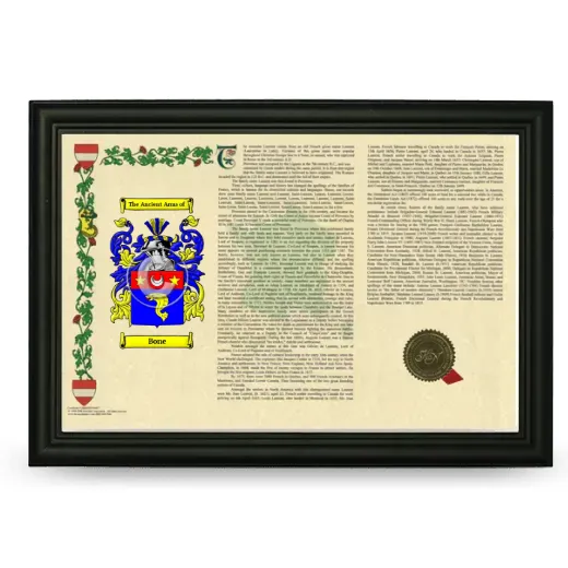 Bone Armorial Landscape Framed - Black