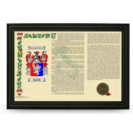 Bonicelli Armorial Landscape Framed - Black