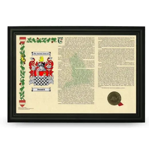 Bonnick Armorial Landscape Framed - Black