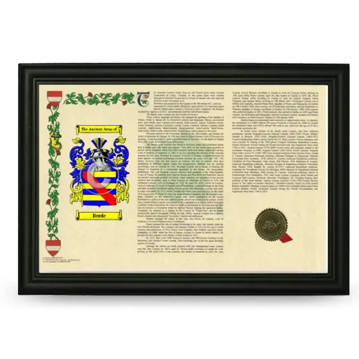 Borde Armorial Landscape Framed - Black