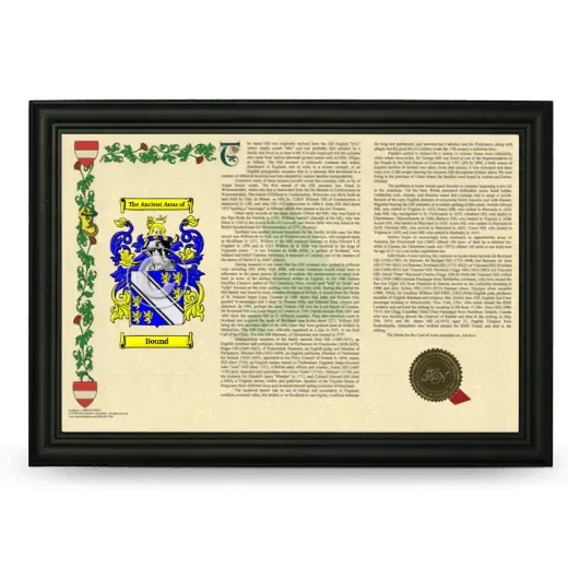 Bound Armorial Landscape Framed - Black