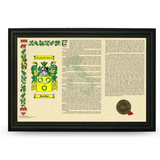 Brandini Armorial Landscape Framed - Black