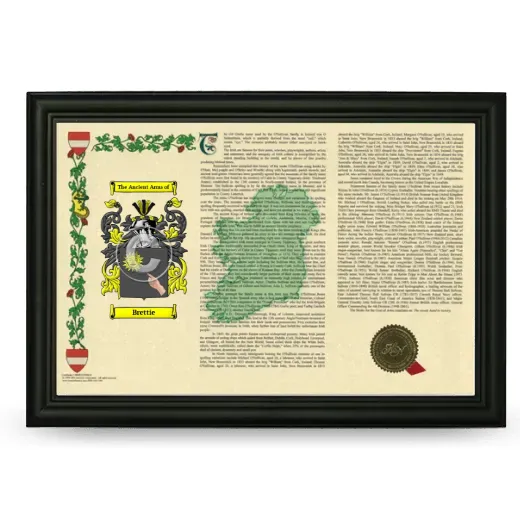 Brettie Armorial Landscape Framed - Black