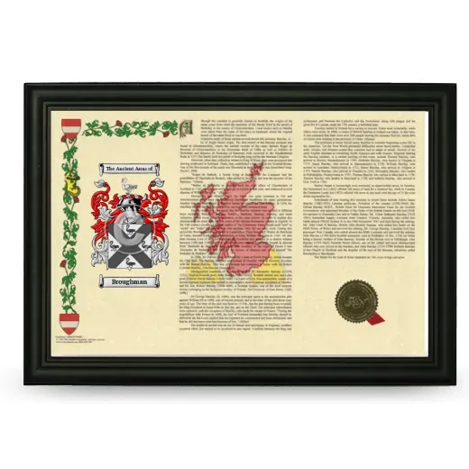 Broughman Armorial Landscape Framed - Black