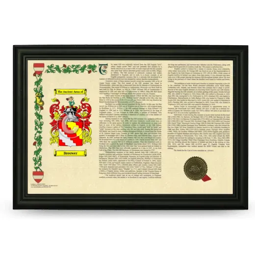 Brouwer Armorial Landscape Framed - Black