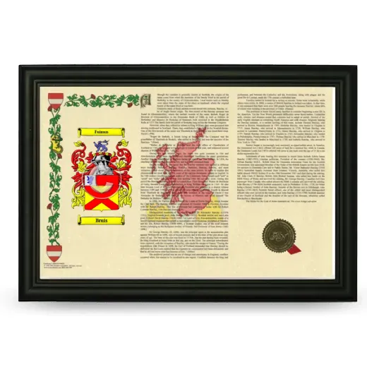 Bruis Armorial Landscape Framed - Black