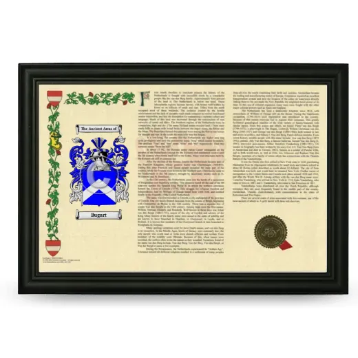 Bugart Armorial Landscape Framed - Black