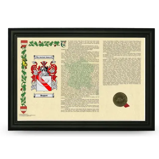 Buquet Armorial Landscape Framed - Black