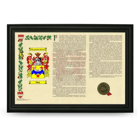 Burg Armorial Landscape Framed - Black