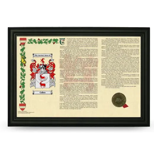 Cabra Armorial Landscape Framed - Black
