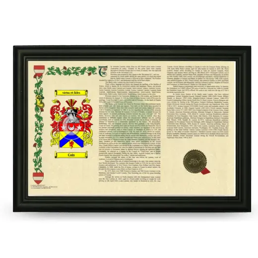 Cais Armorial Landscape Framed - Black