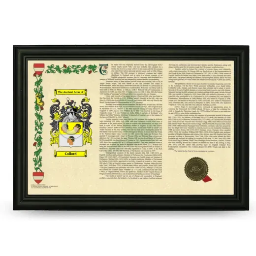 Callard Armorial Landscape Framed - Black