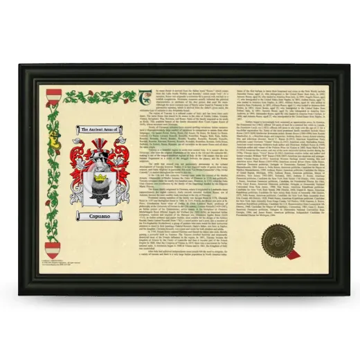 Capuano Armorial Landscape Framed - Black