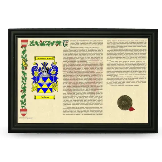 Carlson Armorial Landscape Framed - Black
