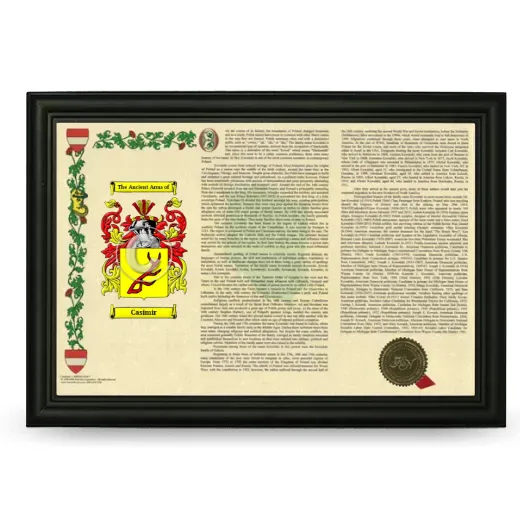 Casimir Armorial Landscape Framed - Black
