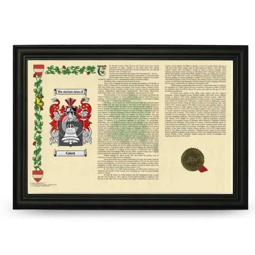 Caust Armorial Landscape Framed - Black