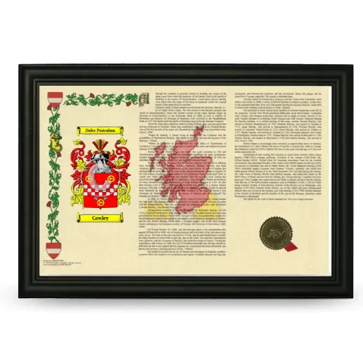 Cawley Armorial Landscape Framed - Black