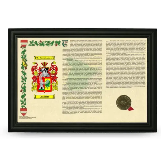 Chaparro Armorial Landscape Framed - Black