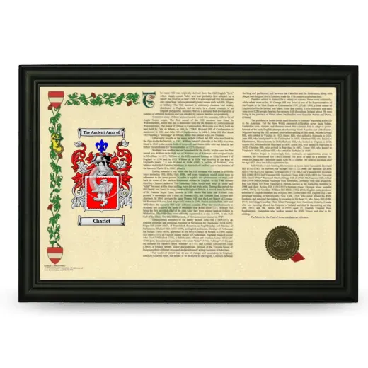 Charlet Armorial Landscape Framed - Black