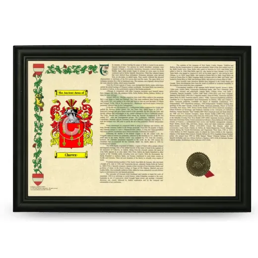 Chavez- Armorial Landscape Framed - Black