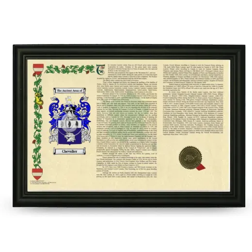 Chevalier Armorial Landscape Framed - Black