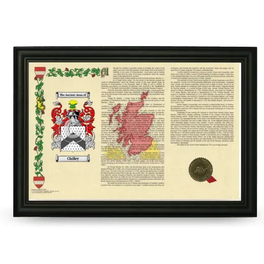 Chilley Armorial Landscape Framed - Black