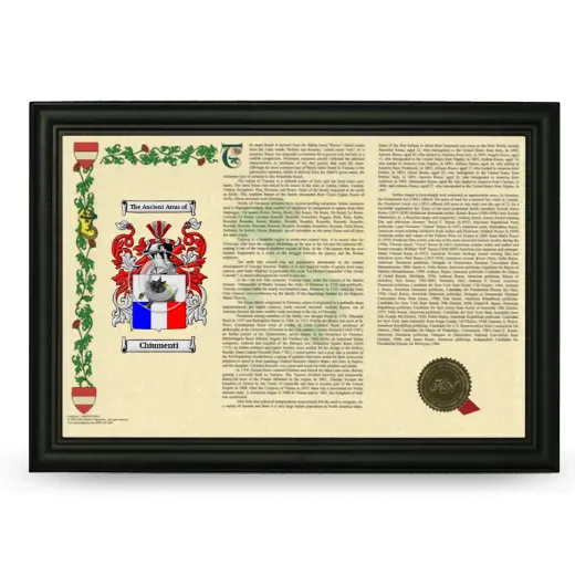 Chiumenti Armorial Landscape Framed - Black