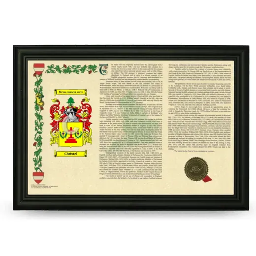 Christel Armorial Landscape Framed - Black