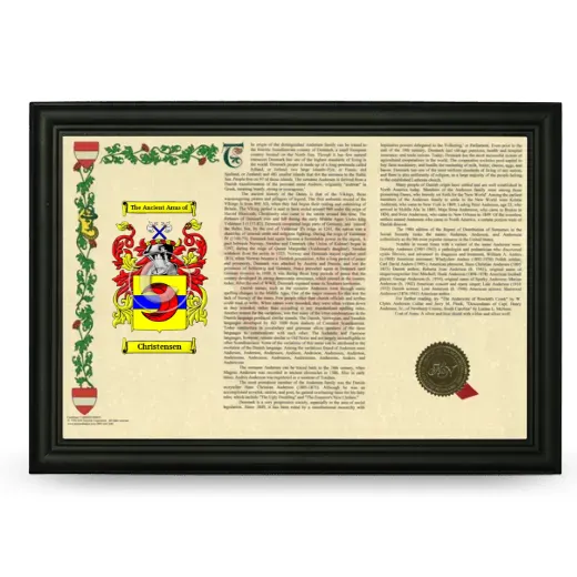 Christensen Armorial Landscape Framed - Black